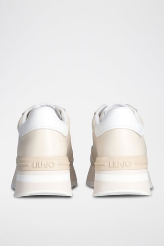 Baskets en cuir - Blanc et beige