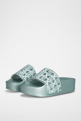Claquettes plateformes - Bleu