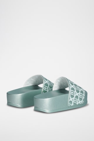 Claquettes plateformes - Bleu