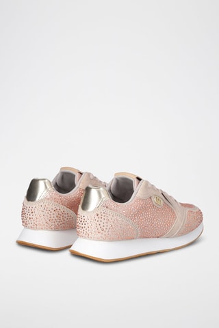 Sneakers en cuir Vibe - Beige, blanc et doré