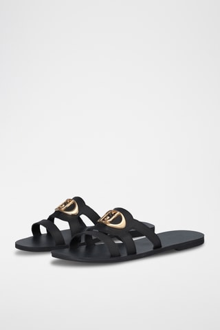 Mules en cuir - Noir