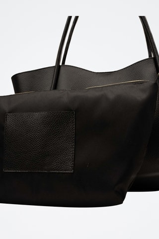 Leren Shopper Stacy - Zwart