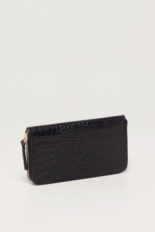 Leren Portefeuille Yna - Bordeauxrood - Klein - Zwart