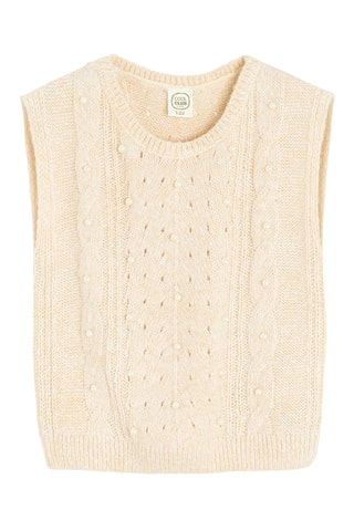 Pull sans manches - Beige