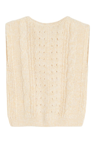 Pull sans manches - Beige