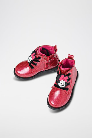 Bottines en cuir Minnie Disney Rose foncé
