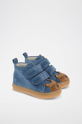 Baskets montantes en nubuck Bleu foncé