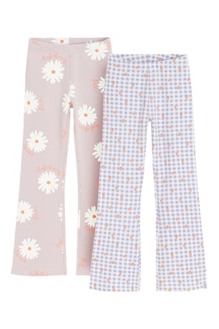 2 jeggings - Taupe et blanc