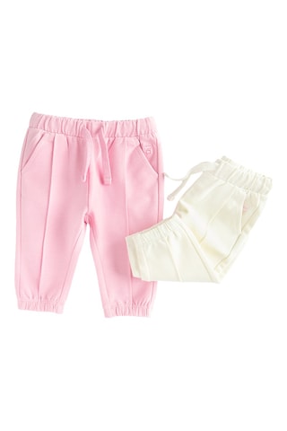 2 joggings - Rose et écru