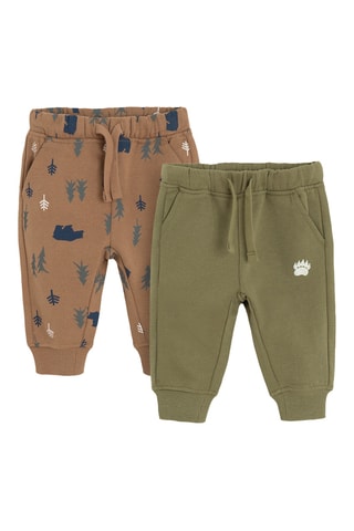 2 joggings - Kaki et marron