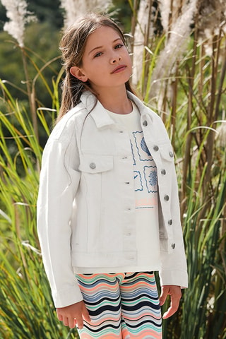 Veste en jean - Blanc et bleu roi