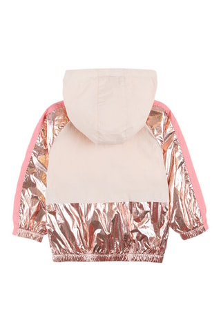 Veste bi-matière - Nude et doré