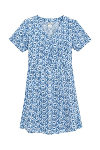 Robe - Blanc et bleu cobalt