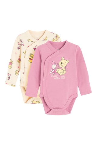 2 bodys Winnie l'Ourson et Porcinet Winnie l'Ourson Disney - Rose et écru