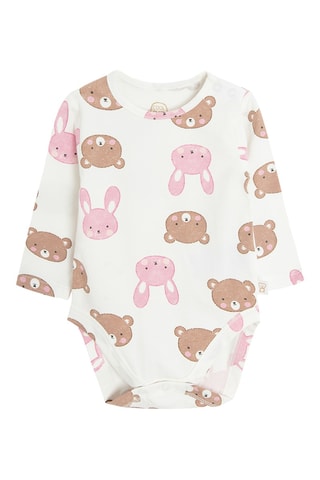 2 bodys - Rose et blanc