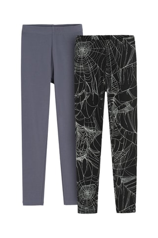2 leggings - Noir et gris
