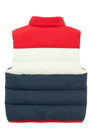 Doudoune sans manches - Bleu marine et rouge