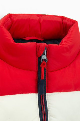 Doudoune sans manches - Bleu marine et rouge