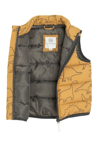 Doudoune sans manches - Marron clair et anthracite