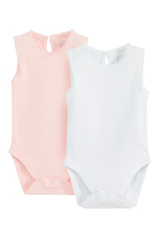 2 bodies sans manches - Blanc