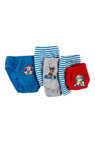5 slips Pat’ Patrouille - Bleu clair et gris clair chiné