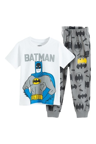 Pyjama Batman La Ligue des Justiciers DC Comics - Blanc et gris clair