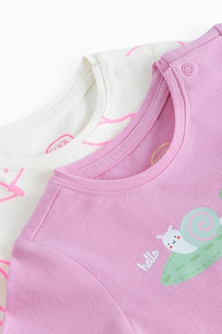 2 t-shirts - Rose et blanc