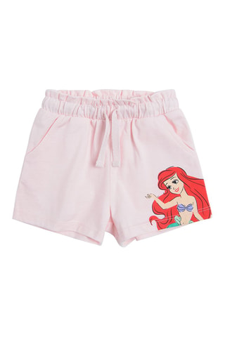 2 shorts Polochon et Ariel La petite Sirène Disney Blanc et rose