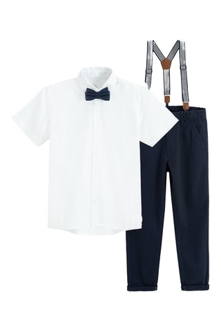 Ensemble 3 pièces - Blanc et bleu marine
