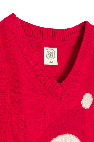 Pull sans manches - Rouge