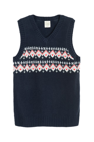 Pull sans manches - Bleu marine