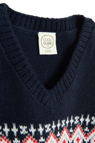 Pull sans manches - Bleu marine