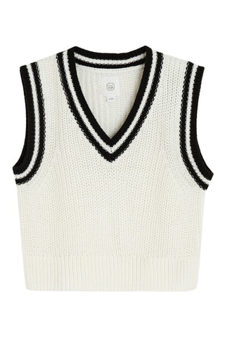 Pull sans manches - Ecru