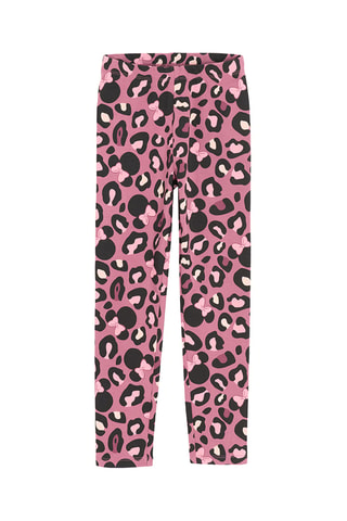 2 leggings Minnie Disney - Fuchsia et noir