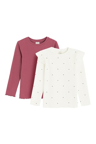 2 t-shirts - Bordeaux et blanc