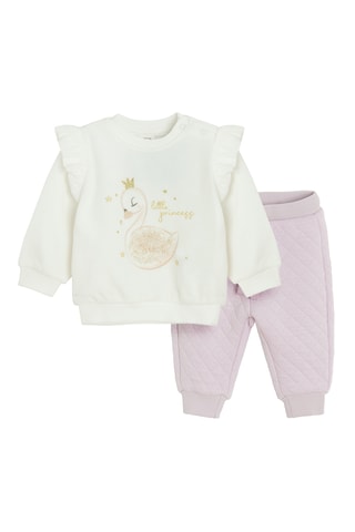 Sweat et jogging - Ecru et violet