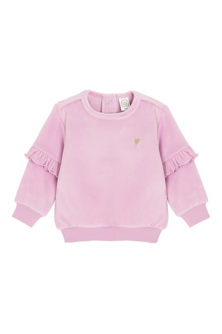 Sweat et jogging en velours - Rose