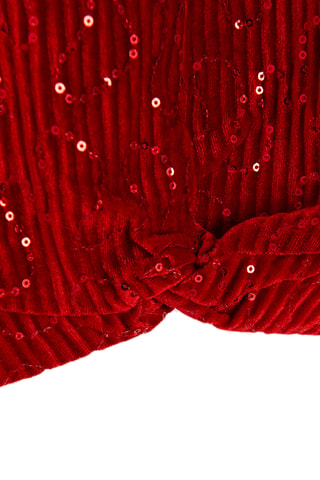 T-shirt en velours - Rouge