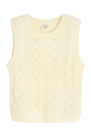 Pull sans manches - Ecru