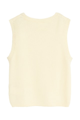 Pull sans manches - Ecru