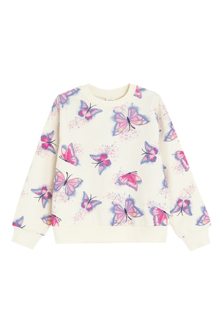 Sweat et jogging - Ecru et fuchsia