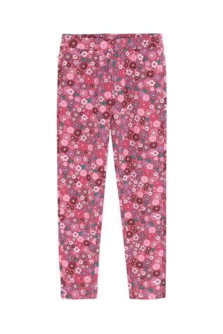 2 jeggings - Fuchsia et vert foncé