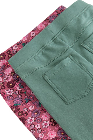 2 jeggings - Fuchsia et vert foncé