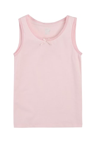 5 débardeurs en coton biologique - Blanc, rose et ciel