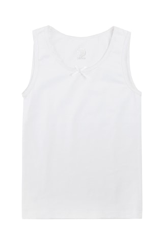 5 débardeurs en coton biologique - Blanc, rose et ciel