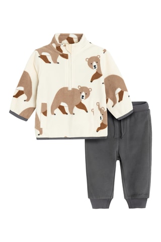 Sweat et jogging - Blanc et anthracite