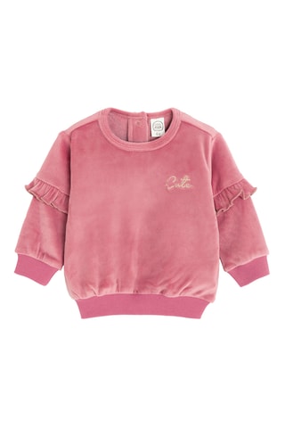 Sweat et jogging en velours - Rose