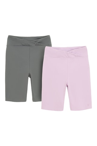2 cyclistes taille haute - Gris foncé et rose