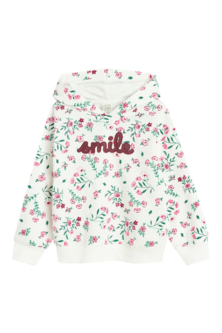 Sweat à capuche et pantalon - Blanc et rouge brique