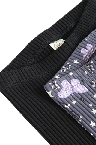 2 leggings - Noir et gris clair